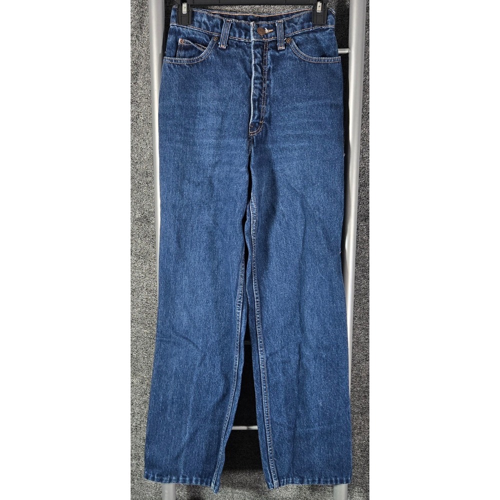 Vintage Calvin Klein High Waisted Straight Leg Jeans Blue Made in USA 24x28